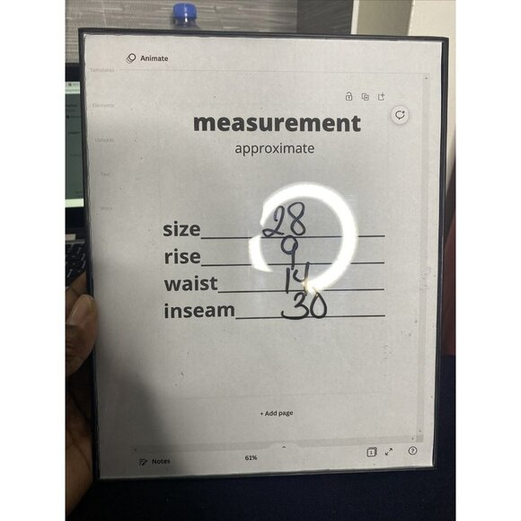 Paige Women's‎ Manhattan Flare Jeans Blue Stretch Dark Wash Mid Rise USA Size 28 - Picture 12 of 12